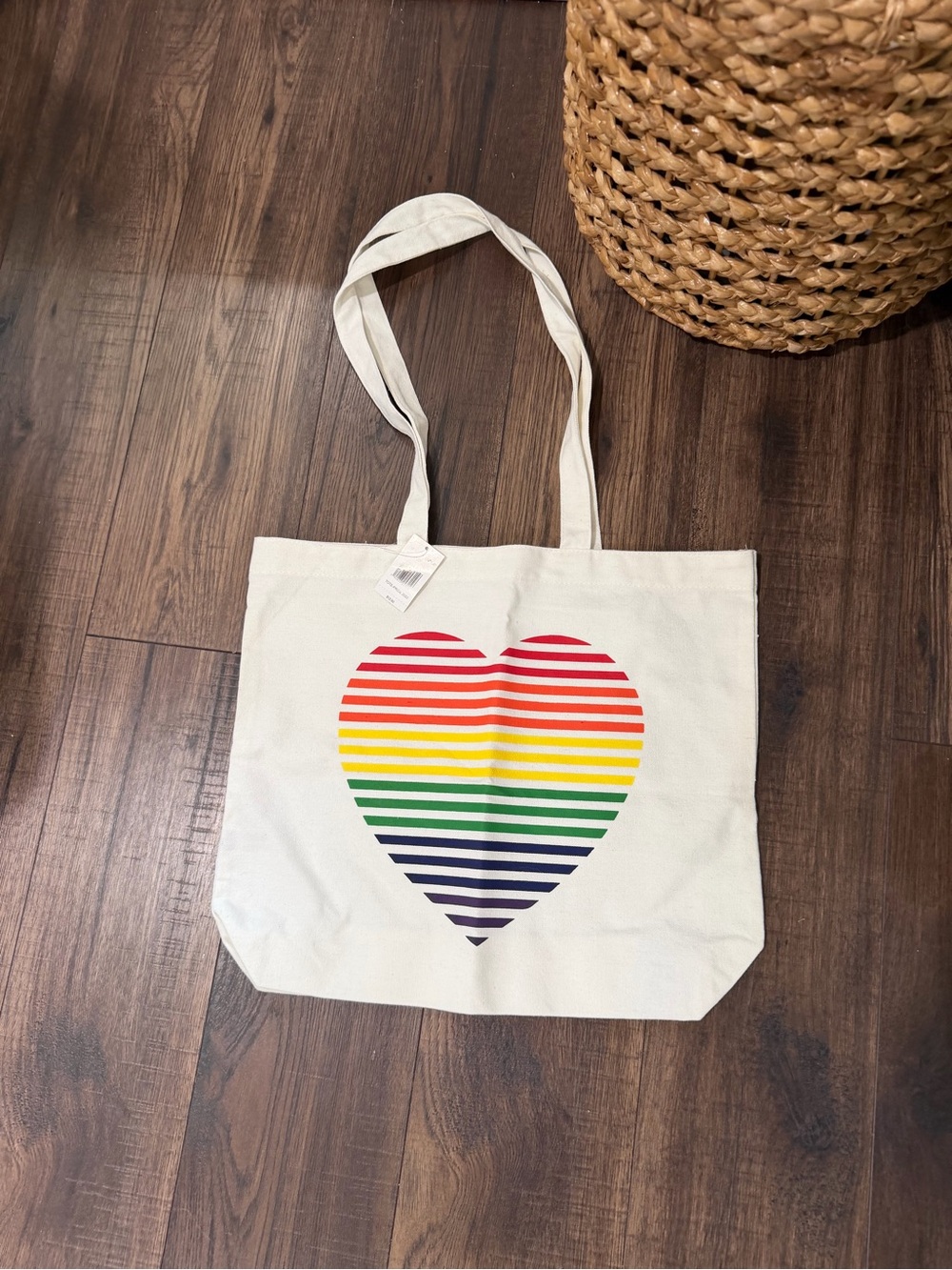 yankee candle heart canvas tote bag new
